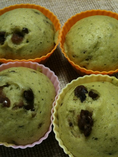 ヘルシー抹茶あずき蒸しパン-レシピのメイン写真