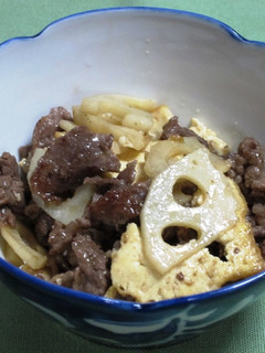 牛肉と蓮根と厚揚げの青じそ風味炒め-レシピのメイン写真