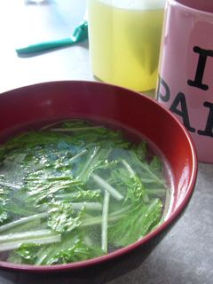 ☆水菜だけのスープ☆-レシピのメイン写真