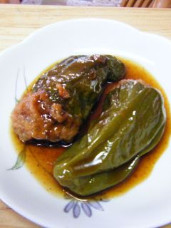 ピーマンの肉詰め煮-レシピのメイン写真