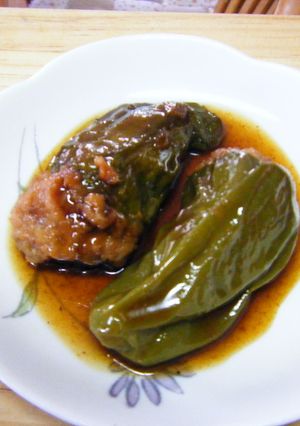 ピーマンの肉詰め煮-レシピのメイン写真