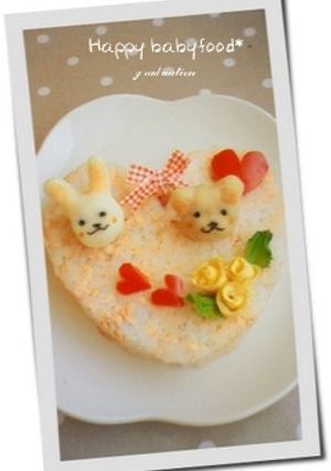 離乳食完了期☆お祝いに♪ご飯ケーキ-レシピのメイン写真