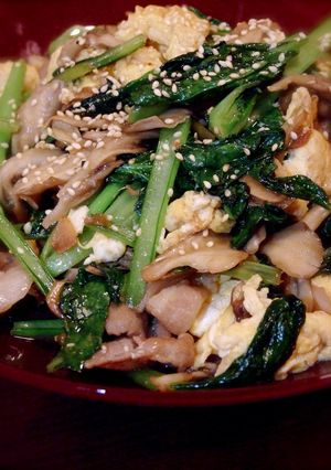 舞茸と小松菜の炒め物-レシピのメイン写真