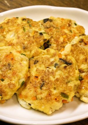 ちび大好き♪野菜入り☆豆腐のふんわり焼き-レシピのメイン写真