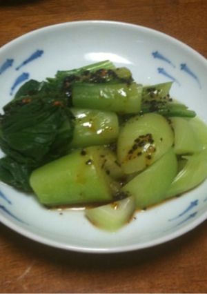 酸っぱ辛くて大人味☆青梗菜のおひたし-レシピのメイン写真