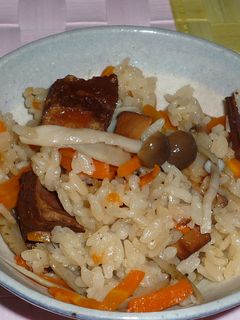 簡単!まぐろの角煮で炊き込みご飯-レシピのメイン写真