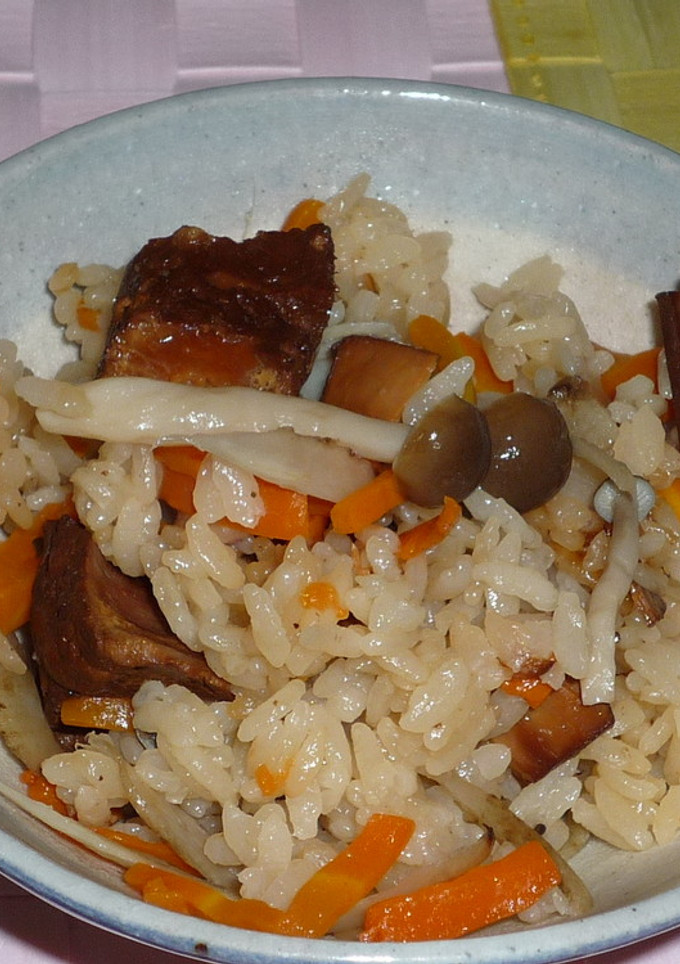 簡単！まぐろの角煮で炊き込みご飯-レシピのメイン写真