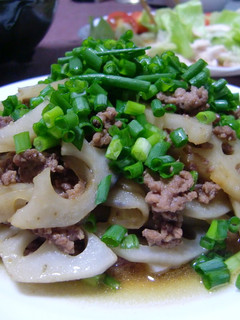 レンコンひき肉炒め-レシピのメイン写真