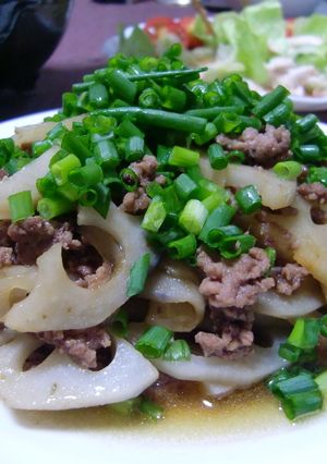 レンコンひき肉炒め-レシピのメイン写真