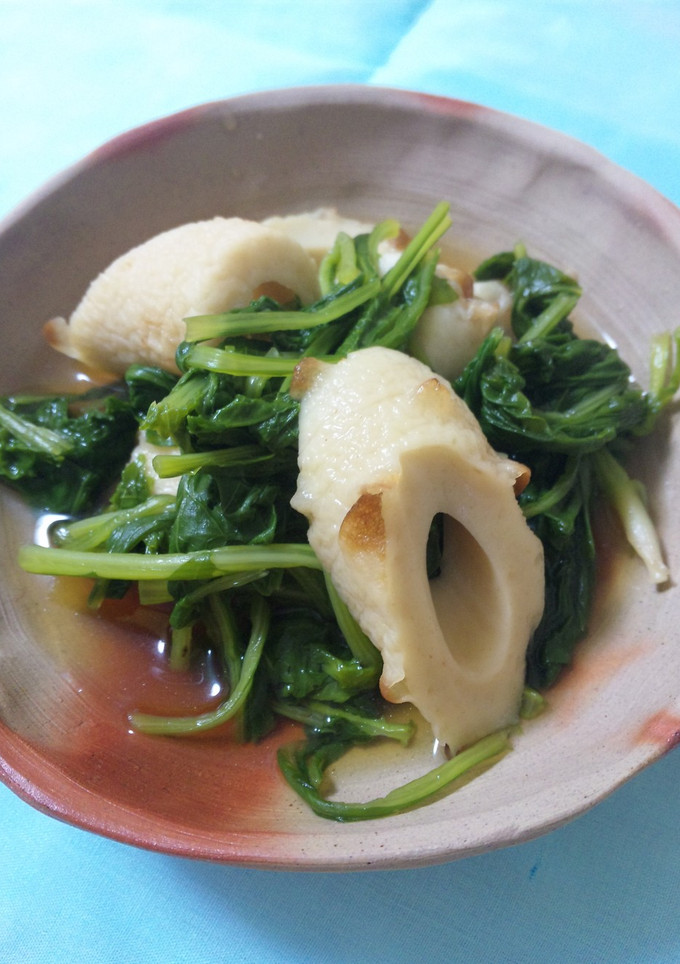 大根の間引き菜とちくわでさっと煮-レシピのメイン写真