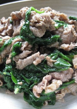 ☆牛肉とほうれん草のお好みソース和え☆-レシピのメイン写真