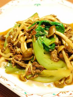 牛肉と青梗菜のオイスターソース炒め-レシピのメイン写真