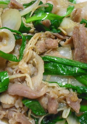 ニラたっぷり豚肉しょうが焼き-レシピのメイン写真