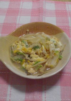 白菜とえのきの卵とじ-レシピのメイン写真