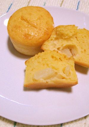 洋梨とヨーグルトのミニケーキ-レシピのメイン写真