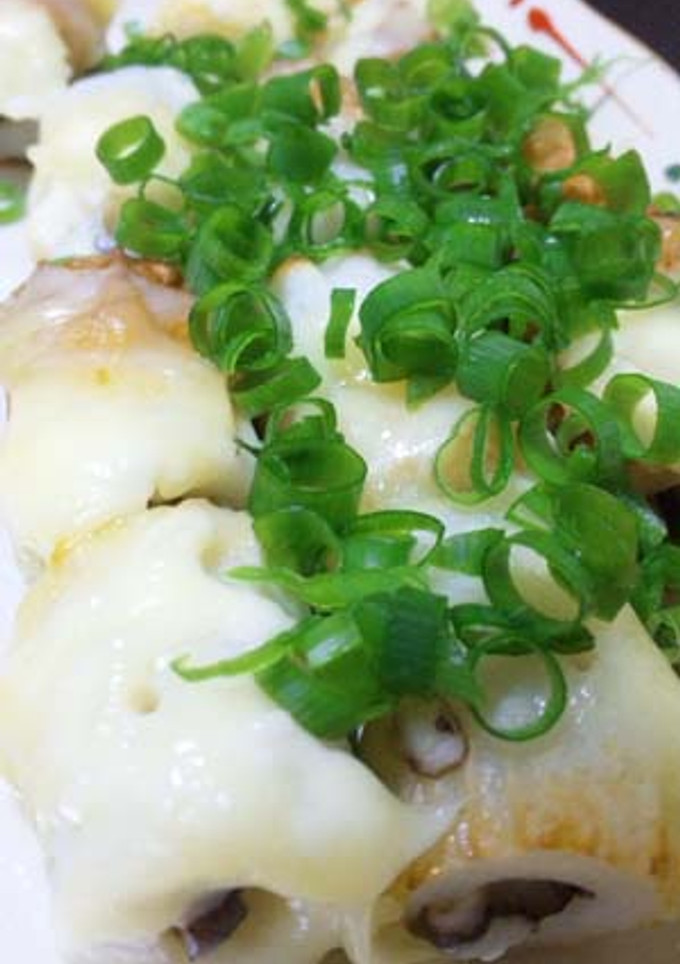 しいたけ＆ちくわのマヨチー焼き-レシピのメイン写真