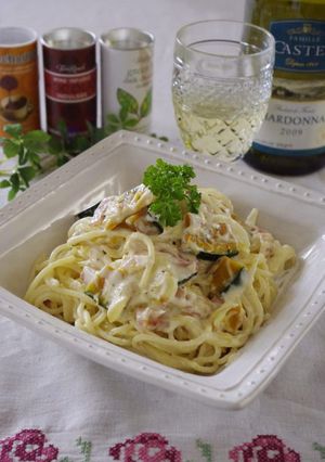 かぼちゃとベーコンのクリームパスタ-レシピのメイン写真
