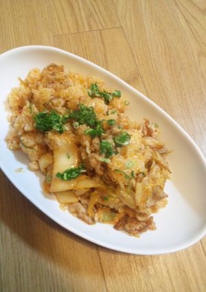 もち餅豚キムチャーハン-レシピのメイン写真