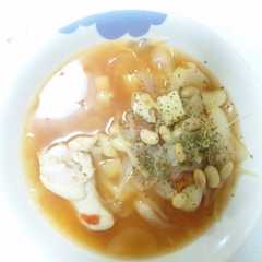 たんぱく質たっぷりトマトスープ-レシピのメイン写真