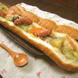 バジルだんご入り、チーズのパン鍋♪