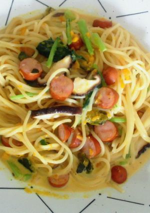 かぼちゃのクリームパスタ-レシピのメイン写真