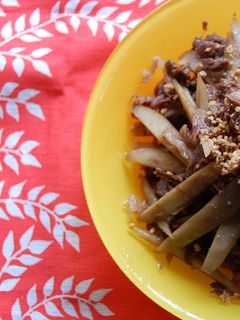 ごぼうと牛肉のオイスター炒め-レシピのメイン写真