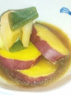 簡単!さつま芋と白ねぎの甘辛煮✿-レシピのメイン写真