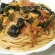 オイマヨキムチのコーンわかめのパスタ♪