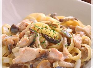 鮭ときのこのクリームパスタ-レシピのメイン写真