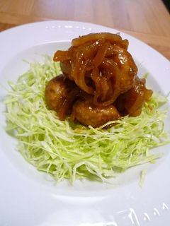 つくねで簡単ポークチャップ風-レシピのメイン写真