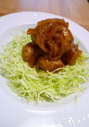 つくねで簡単ポークチャップ風-レシピのメイン写真