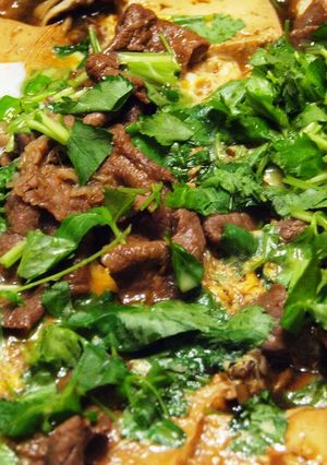 三つ葉が香る甘醤油な牛豆腐-レシピのメイン写真