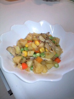 舞茸とジャガイモのこく仕立てホットサラダ-レシピのメイン写真