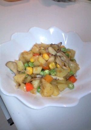 舞茸とジャガイモのこく仕立てホットサラダ-レシピのメイン写真