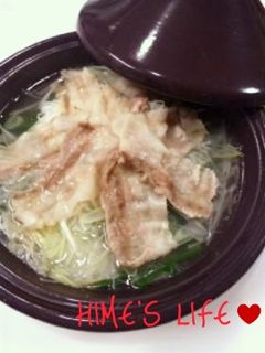 *タジン鍋のさっぱりねぎぶたしゃぶ風*-レシピのメイン写真