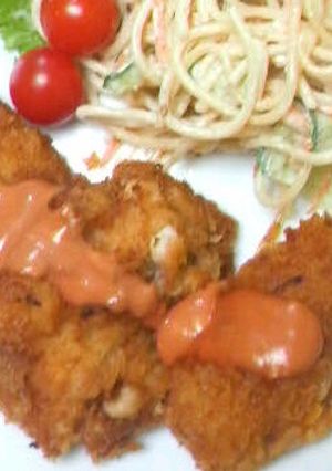 ｶﾘふわｼﾞｭｰｼｰ★ﾏﾖ風味ｴﾋﾞｶﾂ-レシピのメイン写真