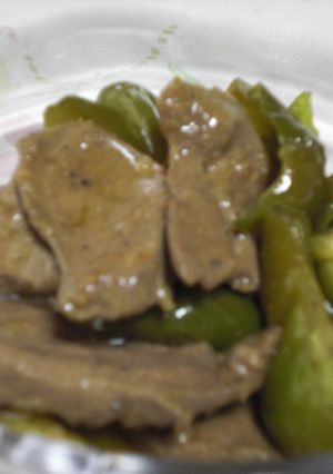 料理のための紹興酒でうまかあレバ炒め-レシピのメイン写真