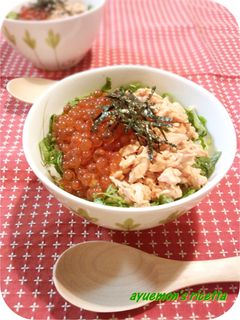 秋の味覚❤鮭といくらの親子丼-レシピのメイン写真
