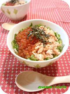 秋の味覚❤鮭といくらの親子丼-レシピのメイン写真
