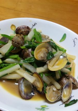 あさりと大根とニラの炒め物-レシピのメイン写真