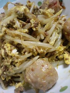 もやしと挽肉のカレーマヨ炒め☆玉子とじ☆-レシピのメイン写真