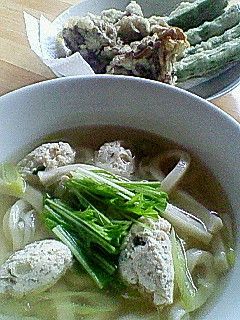 うどん☆フワフワ鶏団子入り-レシピのメイン写真