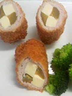 チーズとピクルスの豚肉巻き-レシピのメイン写真