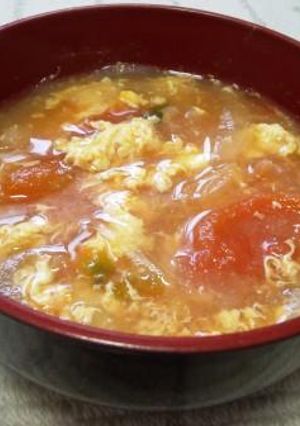 トマトと玉ねぎの中華風たまごスープ☆彡-レシピのメイン写真