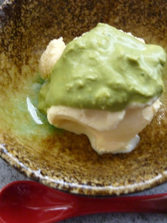 塩アイス with 簡単卵黄ソース-レシピのメイン写真