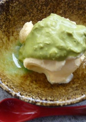 塩アイス　with　簡単卵黄ソース-レシピのメイン写真