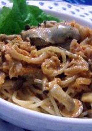 牡蠣とキムチのクリームパスタ-レシピのメイン写真
