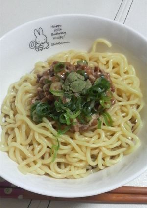 中華麺の納豆のせ-レシピのメイン写真