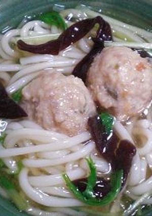 鶏つくね入りミニあんかけうどん　　♪♪-レシピのメイン写真