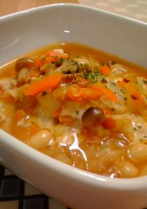 野菜と豆のミートスープ☆ミートソースで-レシピのメイン写真